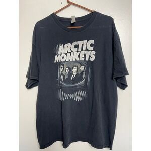 Arctic Monkeys Band T Shirt Black Heavy Cotton 2XL Graphic Tee‎ Retro Indie Rock